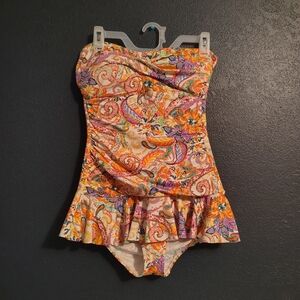 Lauren Ralph Lauren Multicolor Paisley One Piece Swimsuit Excellent condition 12